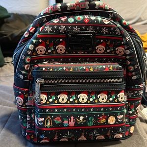 Christmas Disney loungefly backpack